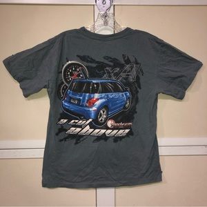 #1289 KJM enterprises vintage modifiers T-shirt, a cut above boys extra large